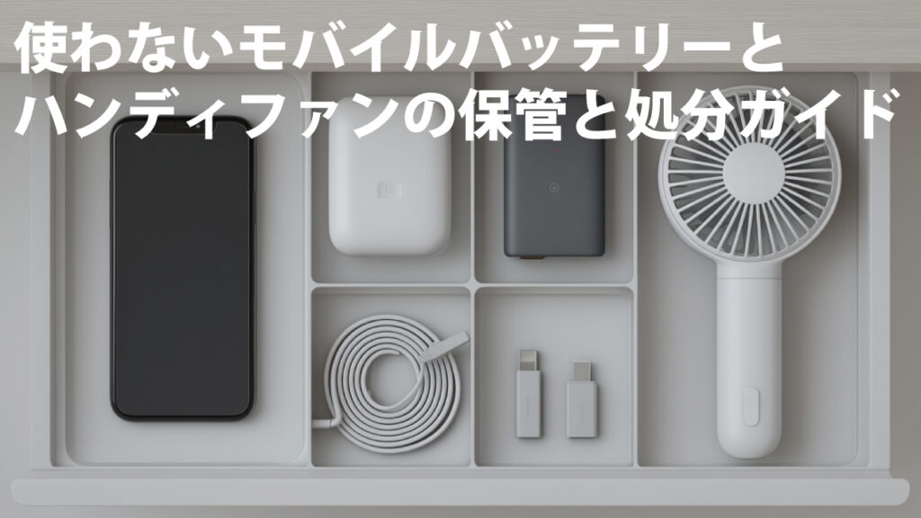 使わないモバイルバッテリー＆ハンディファンの保管と処分ガイド
