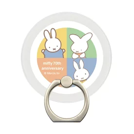 ミッフィー スマホリング マグネット式 リング シール 貼るだけ スマホリング ミッフィー キャラクター かわいい マグネット 着脱簡単 miffy うさぎ スマホ マグネットシール スタンド 強力 磁石 シール プレート リング 可愛い