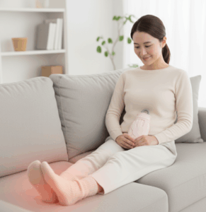 湯たんぽ、ゆたんぽ、レンジで湯たんぽ、レンジ、電子レンジ、冷却パック、保冷剤、エコ、ミニ、柔らかい、やわらかい、携帯性、温活、温かい、仙骨、仙腸関節、副交感神経、自律神経、肩こり、腰痛、冷え性、坐骨神経痛、妊活、腸活、骨盤、骨盤ケア、冷え、寒がり