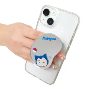 スマホグリップ、スマホアクセサリー、グリップ、キャラクター、ポケモン、ポケットモンスター、Pokémon LEGENDS Z-A、エンジェルブルー、ナカムラくん、スマホ小指、テキストサム損傷、腱鞘炎、スマホスタンド、スタンド機能、動画視聴、ホールド、パピモッチ、パモ、ヌメラ、ゲンガー、カビゴン、ミラー、鏡、手鏡、化粧直し、伸縮