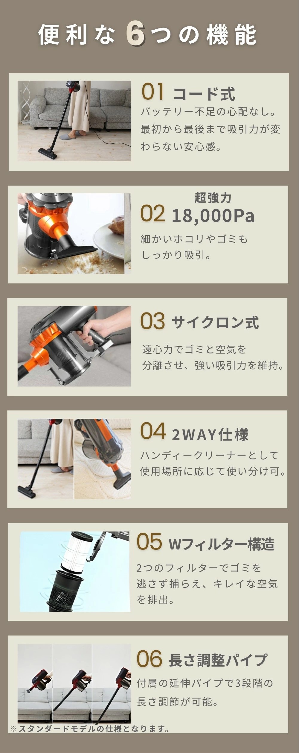 楽天1位 掃除機 1位 ランキング サイクロン コード式 サイクロン掃除機 サイクロン式掃除機 サイクロンクリーナー サイクロン式クリーナー 2way 18000pa ハンディ ハンディクリーナーハンディ式 掃除機 ハンディ式掃除機 スティック スティック掃除機 スティック式 掃除機 スティック型 スティック式掃除機 スティック型掃除機 スティッククリーナー スティック クリーナー 一人暮らし 水洗い 静音 軽量 最軽量 大容量 小型 コンパクト スタンド そうじき 新生活 軽い 軽量 吸引力 強力 クリーナー 掃除グッズ 縦長クリーナー 業務用掃除機 小型掃除機 卓上掃除機 布団掃除機 ミニ掃除機 ひとり暮らし用 そうじ機 フローリング リビング キッチン 寝室 オフィス 会社 床 絨毯 ごみ ほこり ちり 花粉 Pm2.5 ゴミ ホコリ チリ 埃 塵 清潔 手持ち 自走式 回転 フィルター交換不要 フィルターレス 車 車用 車載 車載用 業務用 オフィス用 自宅用 そうじき かわいい 壁掛け可能 壁掛け 充電不要 軽い アタッチメント 豊富 アタッチメント豊富 付属品 付属品豊富 ワイヤレス のような 軽さ プレゼント ギフト 新築祝い 引っ越し祝い 掃除機 一人暮らし 母の日 父の日 敬老の日 クリスマス メイン掃除機 大掃除 水洗い可能 送料無料 オススメ お勧め 