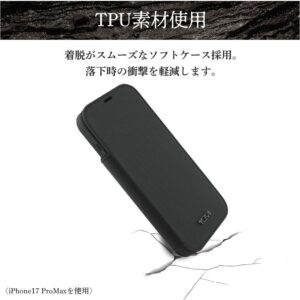TUMI MagSafe対応レザーケース（手帳型）TPU素材