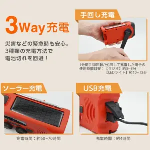 地震、大地震、災害、水害、火災、津波、避難、南海トラフ巨大地震、南海トラフ地震、南海トラフ、東日本大震災、3.11、防災、防災用品、避難訓練、避難所、備え、救助、ラジオ、ソーラー発電、手回し発電、FM、AM、LEDライト、懐中電灯、モバイルバッテリー、スマホ充電器、USB充電、防災ラジオ、多機能ラジオ、多機能防災ラジオ