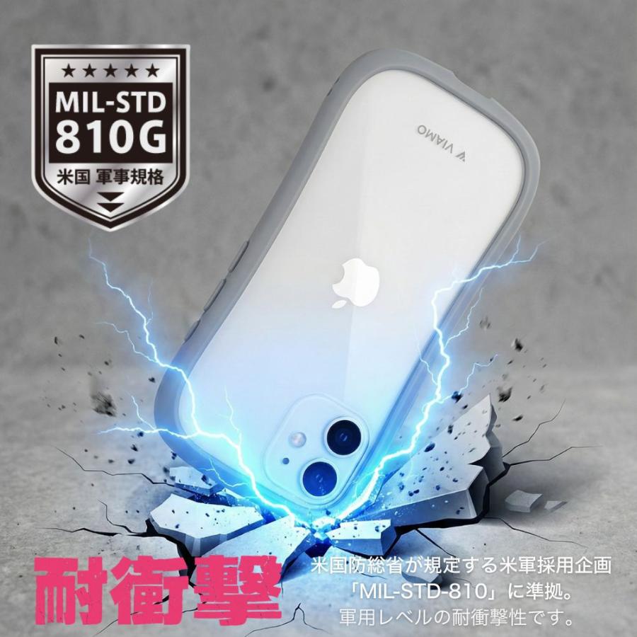 米軍MIL規格に準拠した軍用レベルの耐衝撃性を備えた背面クリアガラススマホケース