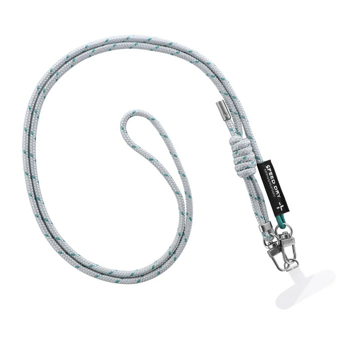 ショルダーストラップ スマートフォン 汎用 SHOULTY MULTI STRAP スマホショルダー ストラップ ショルダーストラップ 太め 丸紐 携帯 スマートフォン グレー カジュアル 早く乾く 速乾 2WAY 肩掛け 斜めがけ 挟むだけ 長さ調整