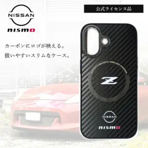 iPhone16 iPhone16Pro iPhone16ProMax ケース Z NISMO カバー Magsafe対応 日産 ゼット ニスモ ブラック ワイヤレス充電 マグセーフ カーボン ストラップ 公式
