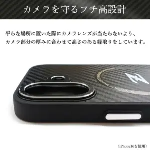iPhone16 iPhone16Pro iPhone16ProMax ケース Z NISMO カバー Magsafe対応 日産 ゼット ニスモ ブラック ワイヤレス充電 マグセーフ カーボン ストラップ 公式