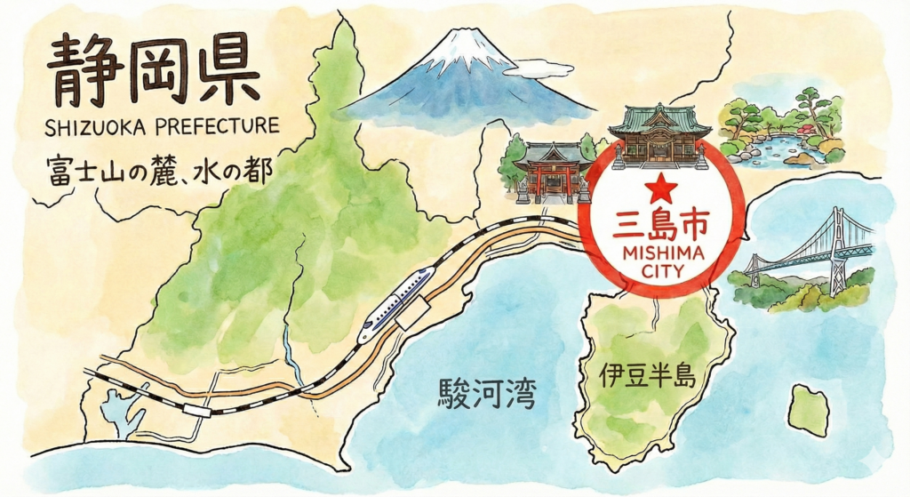 静岡県三島市の場所の説明